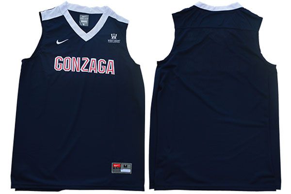 Men Gonzaga Bulldogs Blank Blue Nike NCAA Jerseys->more ncaa teams->NCAA Jersey
